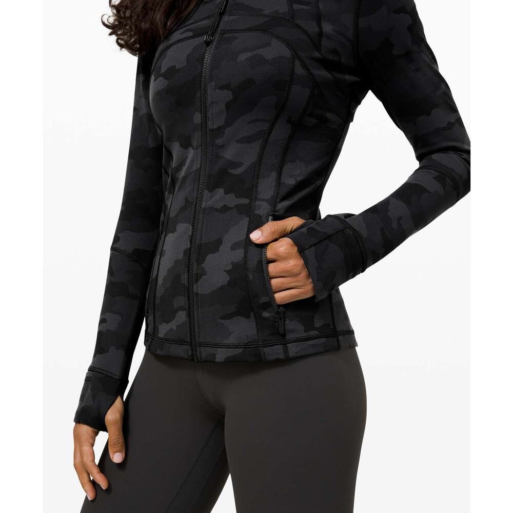 Lululemon Define Jacket Heritage 365 Camo Deep Coal Multi Size 10 W4AWFS *EUC - Picture 6 of 12